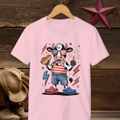 Festive 4th Cow T-Shirt (Youth)