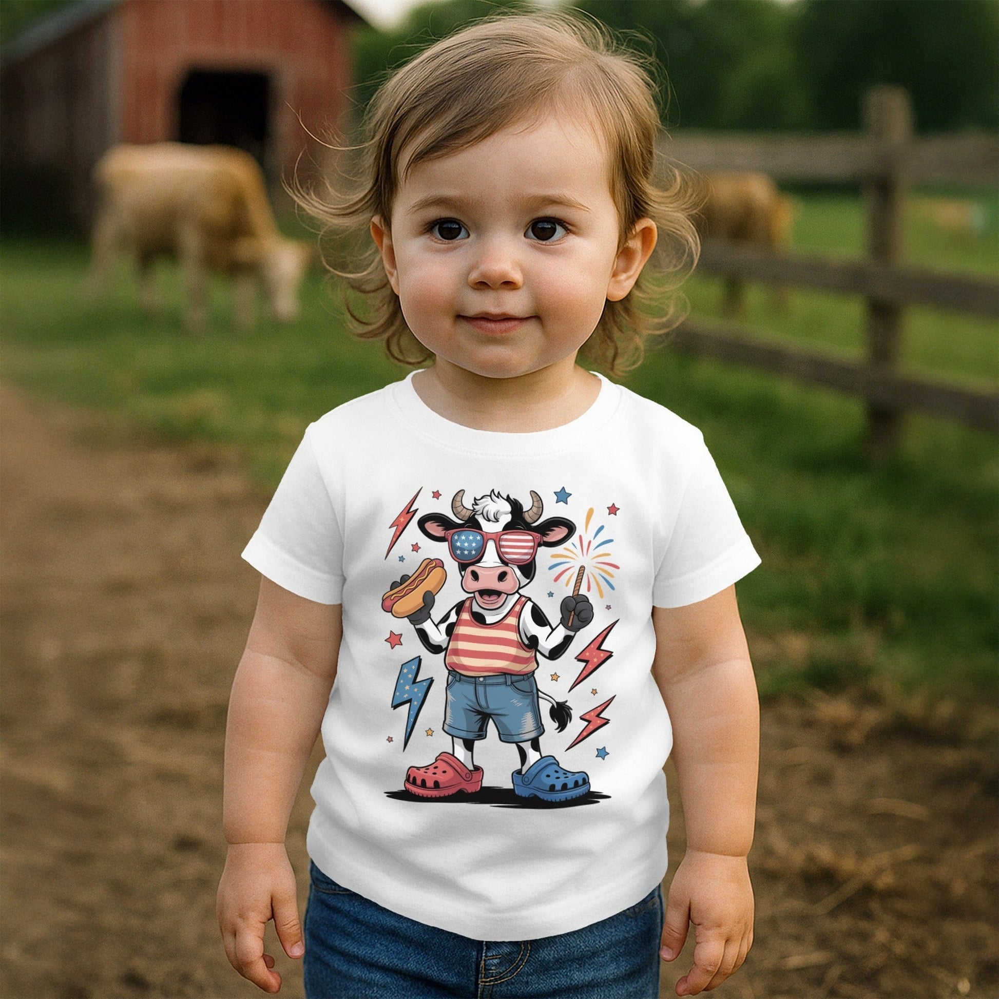 Festive 4th Cow T-shirt (Toddler)