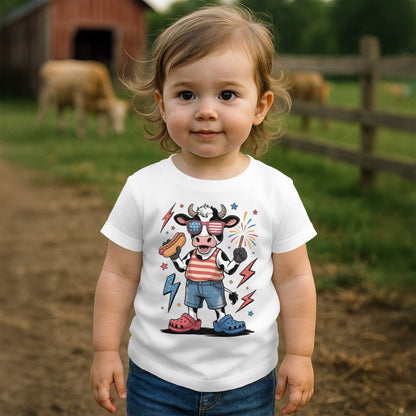 Festive 4th Cow T-shirt (Toddler)