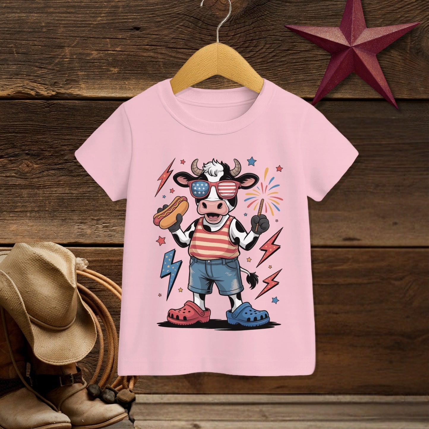 Festive 4th Cow T-shirt (Toddler)