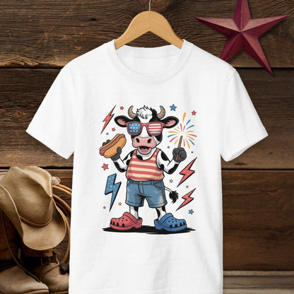 Festive 4th Cow T-shirt (Youth)