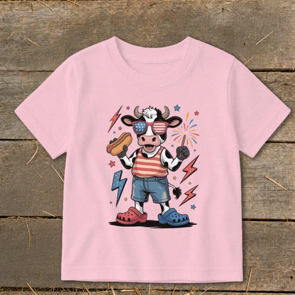 Festive 4th Cow Toddler Tee