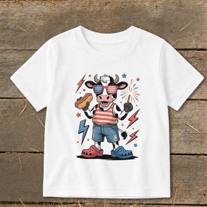 Festive 4th Cow Toddler Tee