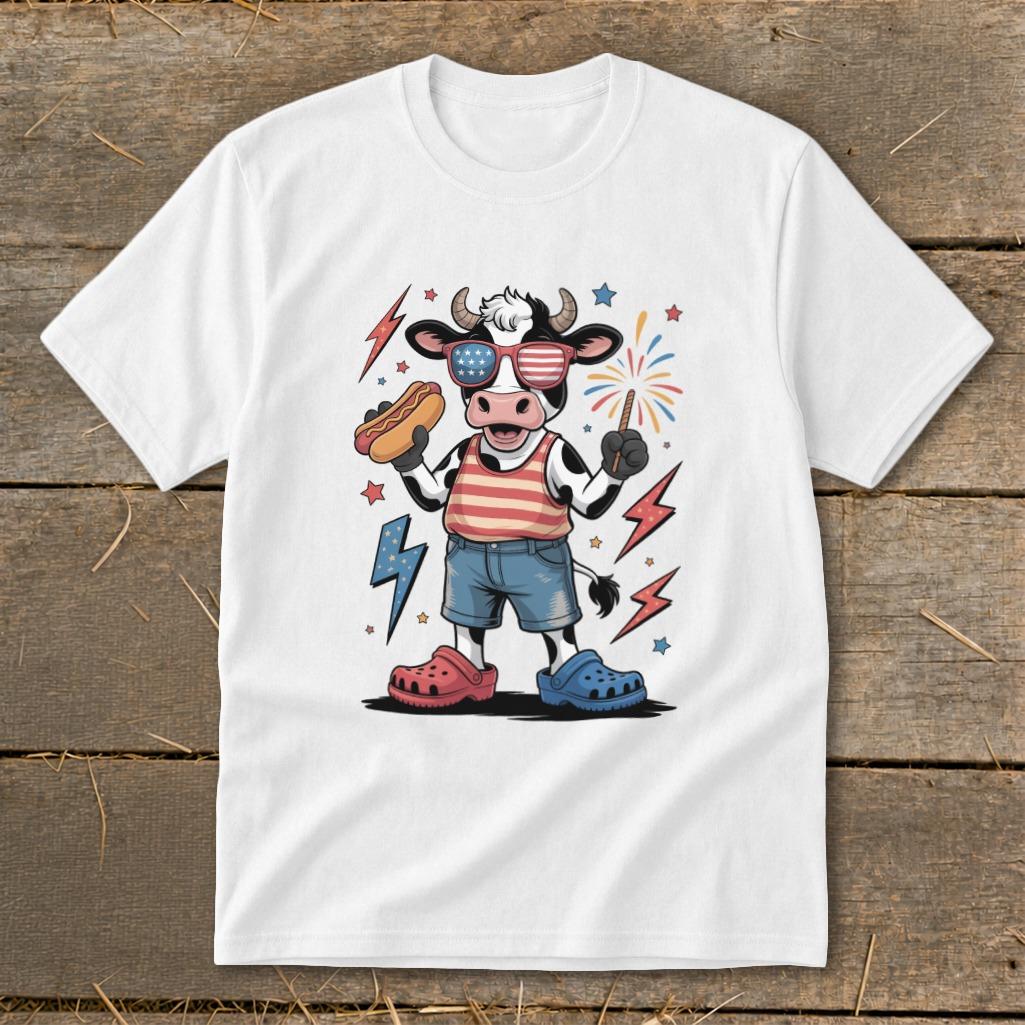 Festive 4th Cow Youth Tee