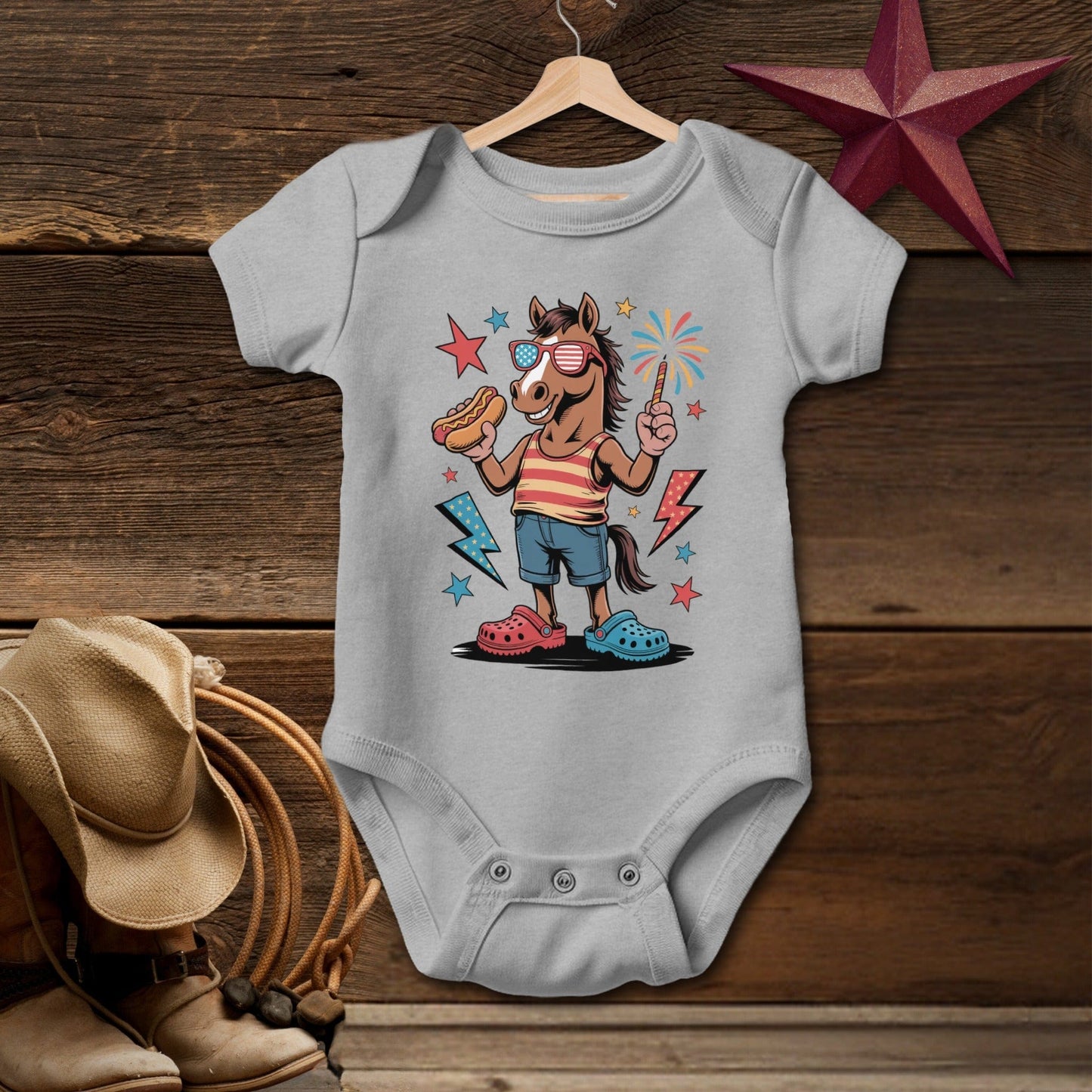 Festive 4th Horse Bodysuit (Baby)