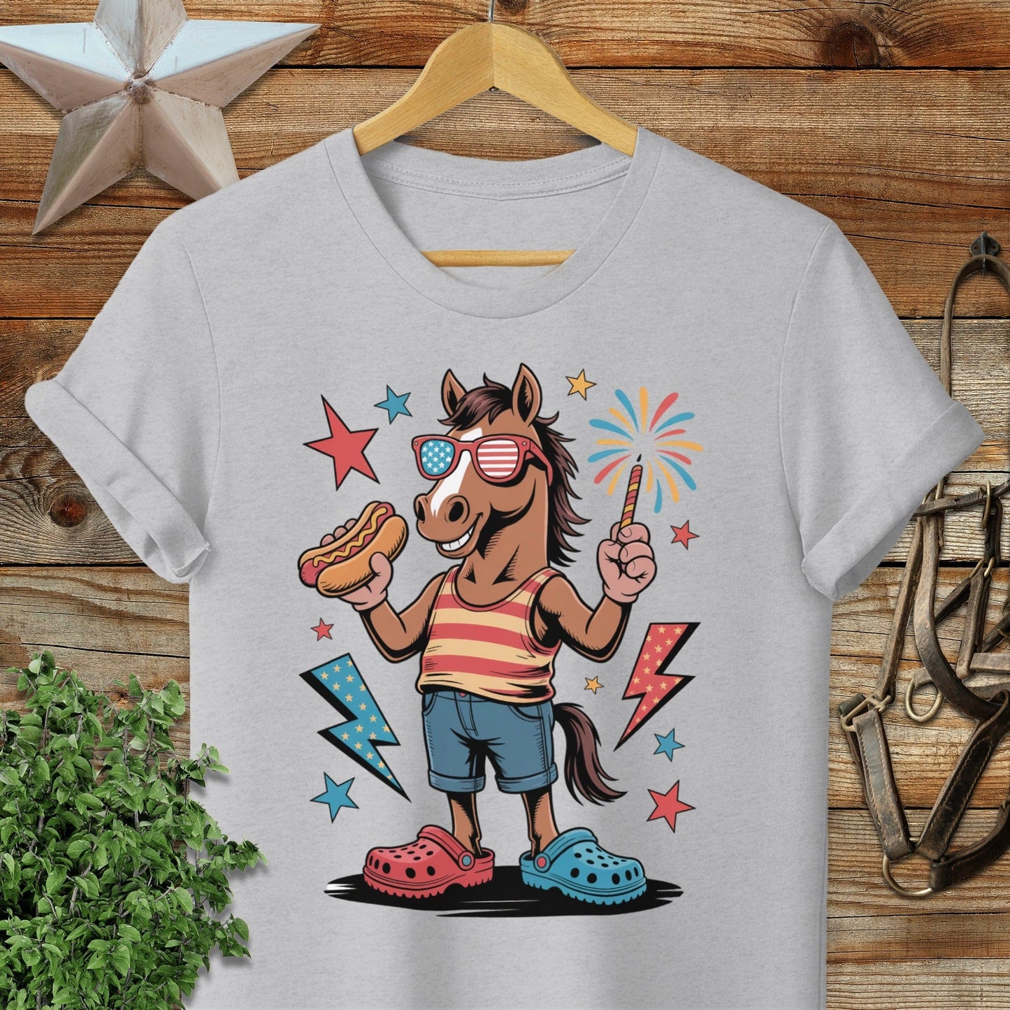 Festive 4th Horse Softstyle Tee