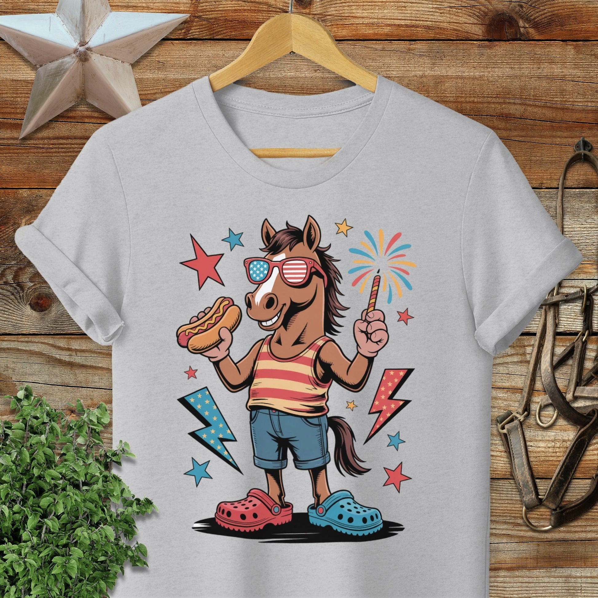 Festive 4th Horse Softstyle Tee