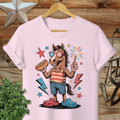 Festive 4th Horse Softstyle Tee