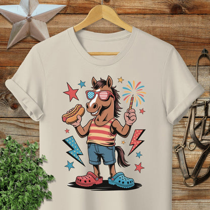 Festive 4th Horse Softstyle Tee