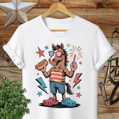 Festive 4th Horse Softstyle Tee