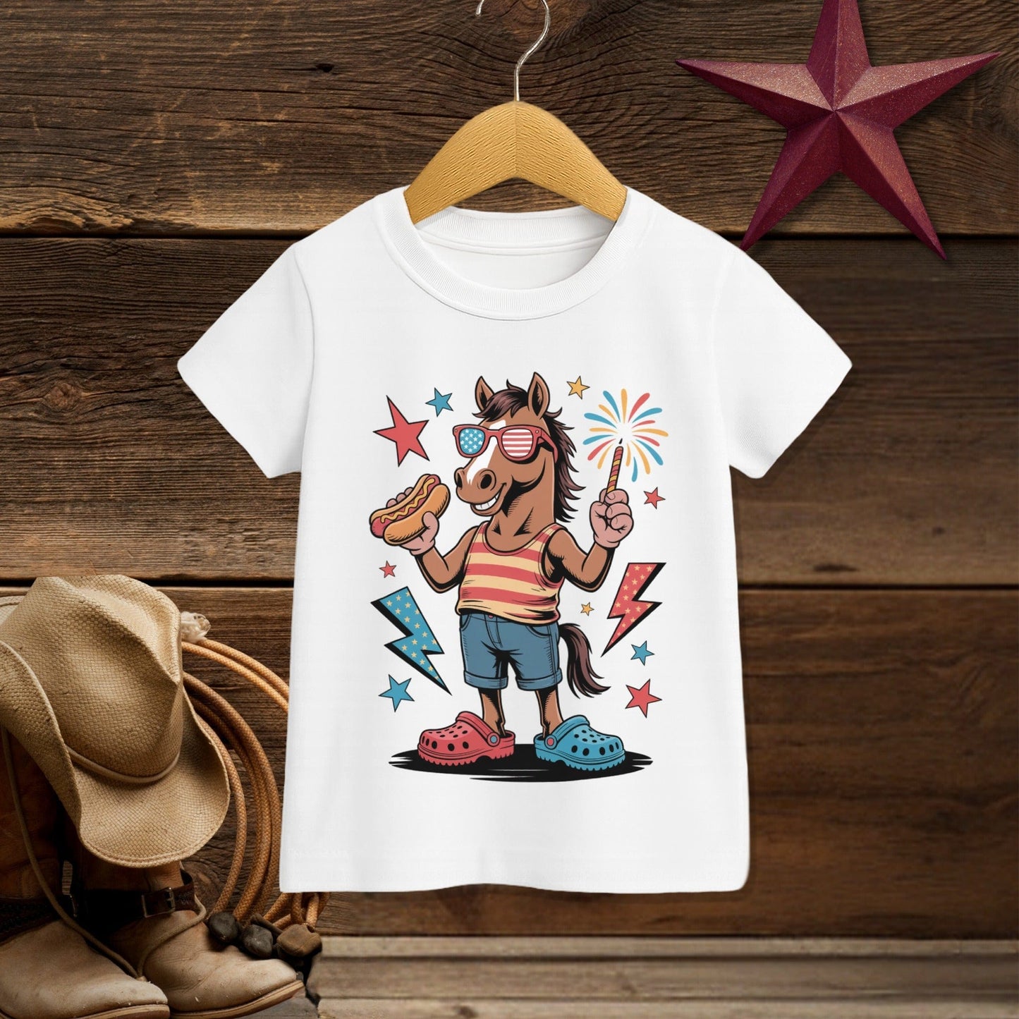Festive 4th Horse T-Shirt (Toddler)