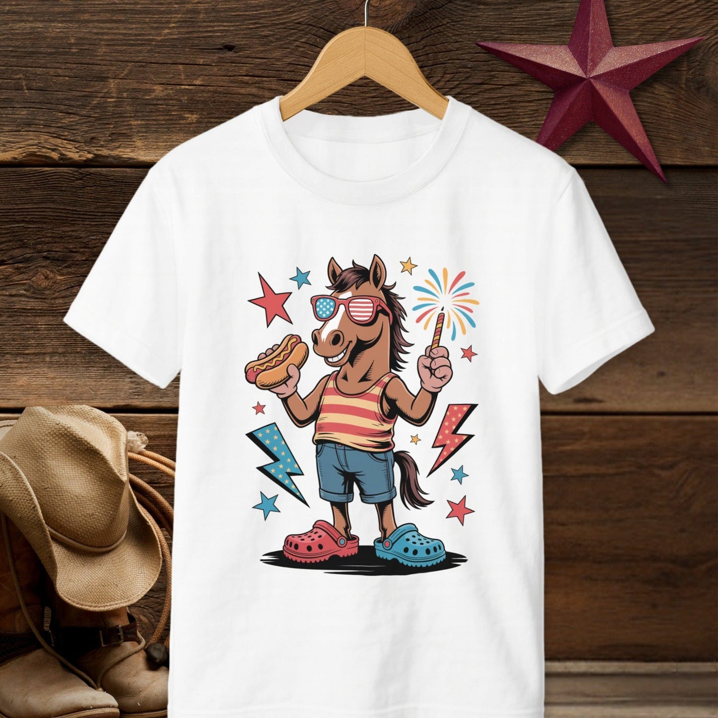 Festive 4th Horse T-Shirt (Youth)