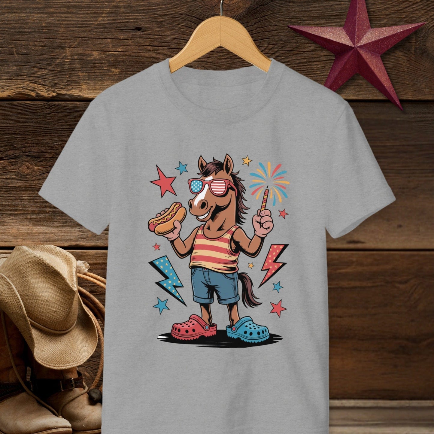 Festive 4th Horse T-Shirt (Youth)
