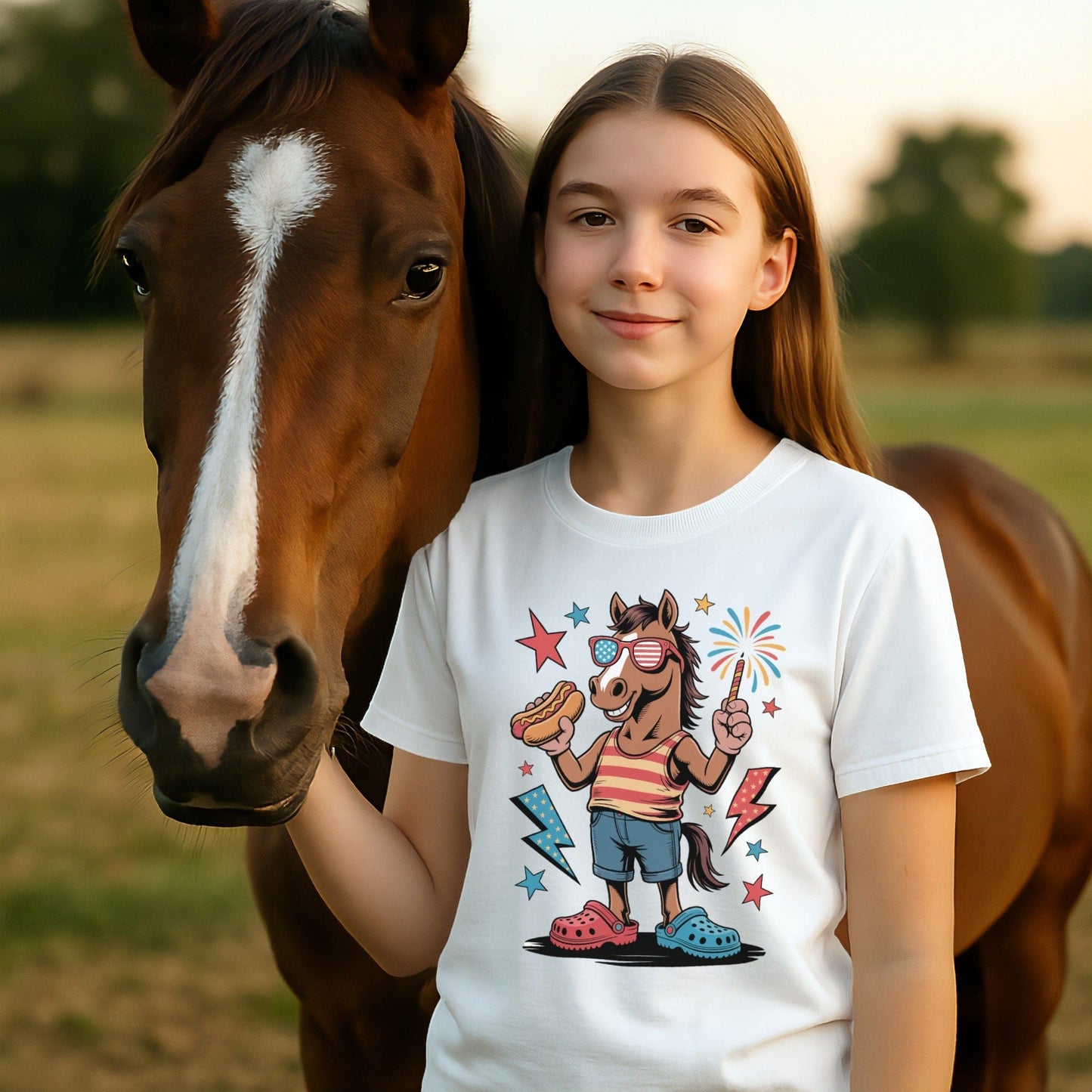 Festive 4th Horse T-shirt (Youth)