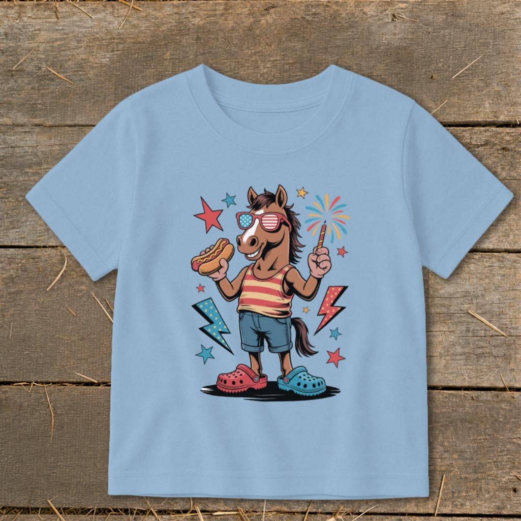 Festive 4th Horse Toddler Tee