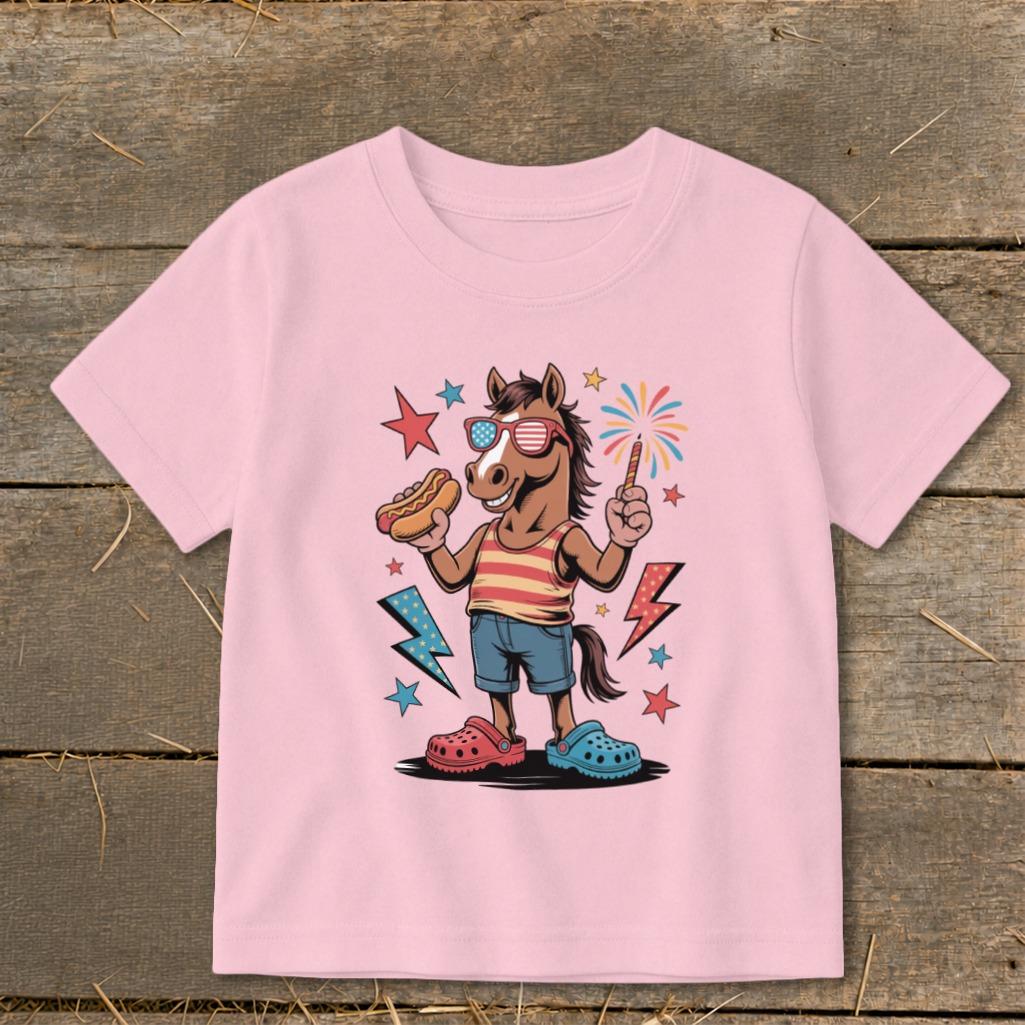 Festive 4th Horse Toddler Tee