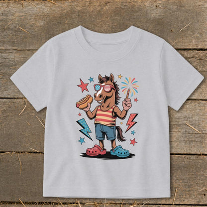 Festive 4th Horse Toddler Tee