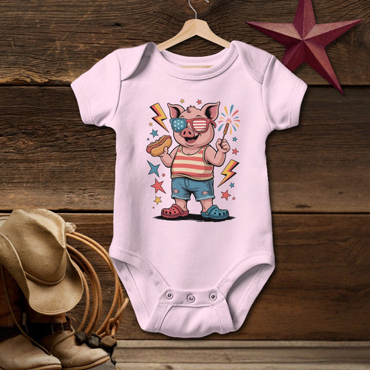 Festive 4th Pig Bodysuit (Baby)