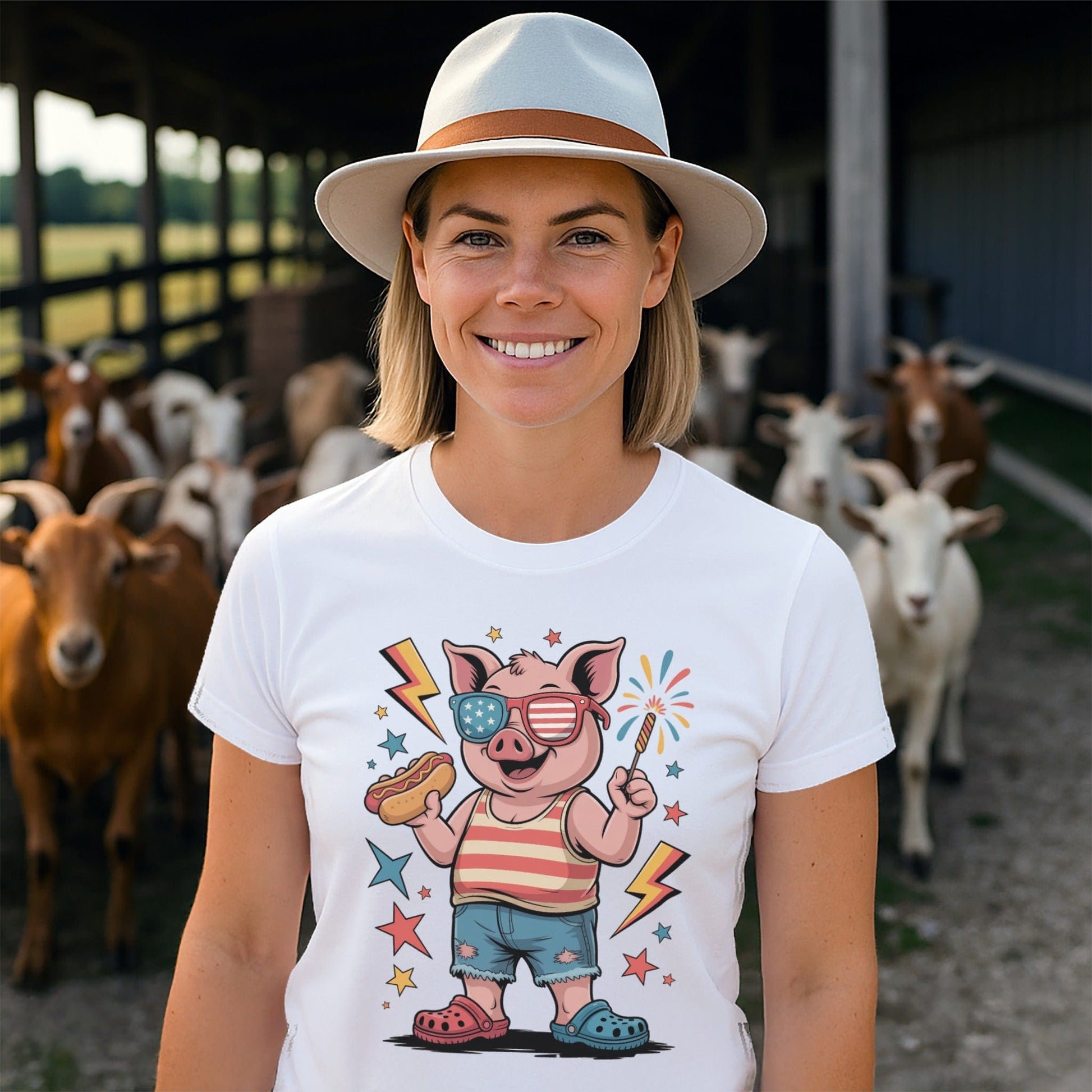 Festive 4th Pig T-shirt