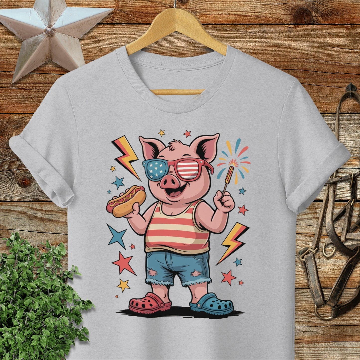 Festive 4th Pig T-shirt