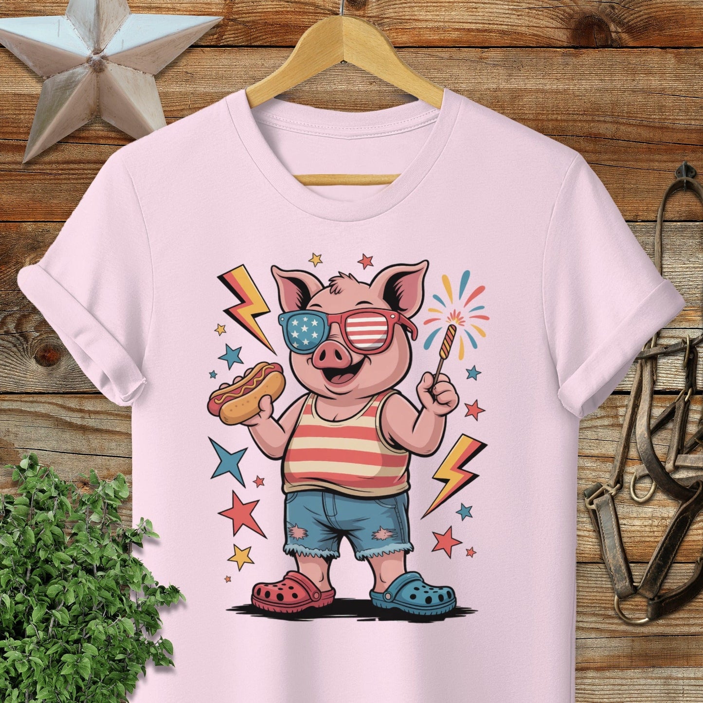 Festive 4th Pig T-shirt