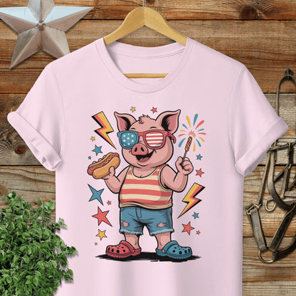 Festive 4th Pig T-shirt