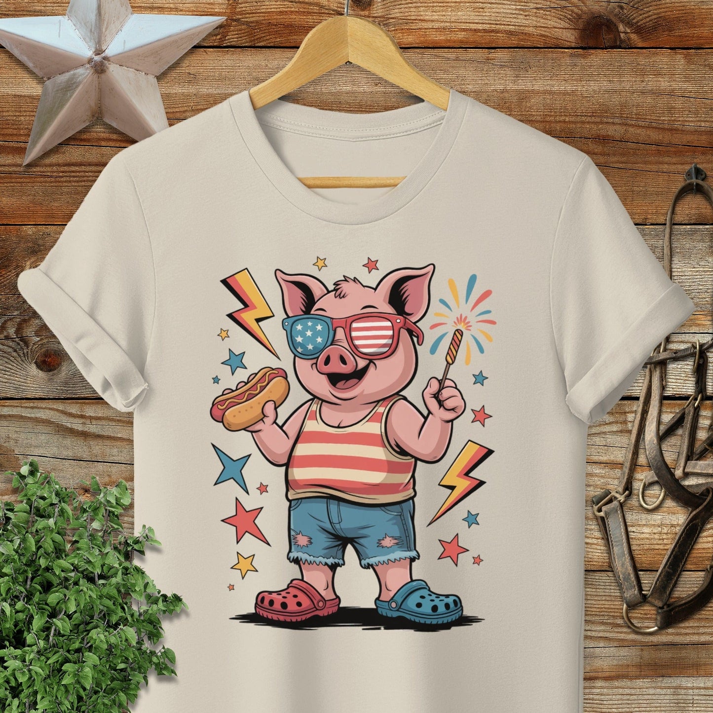 Festive 4th Pig T-shirt