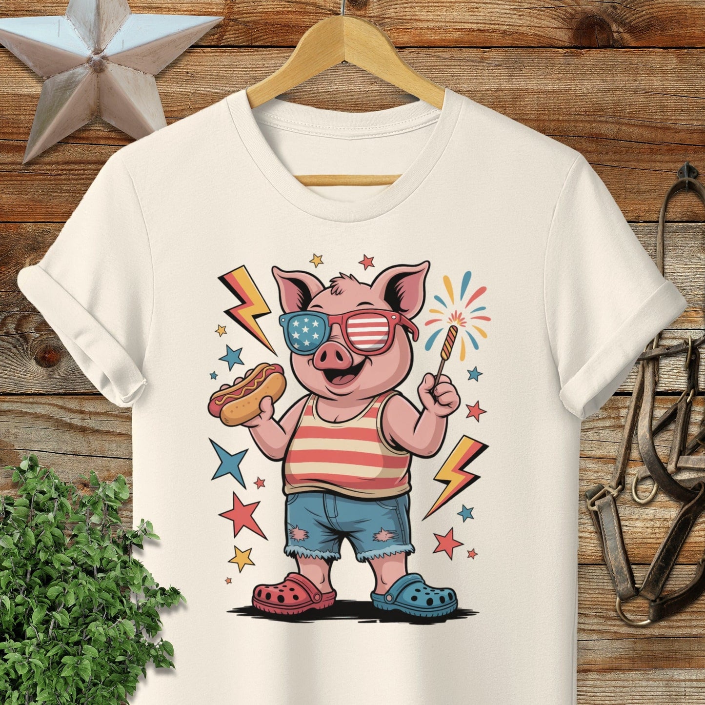 Festive 4th Pig T-shirt