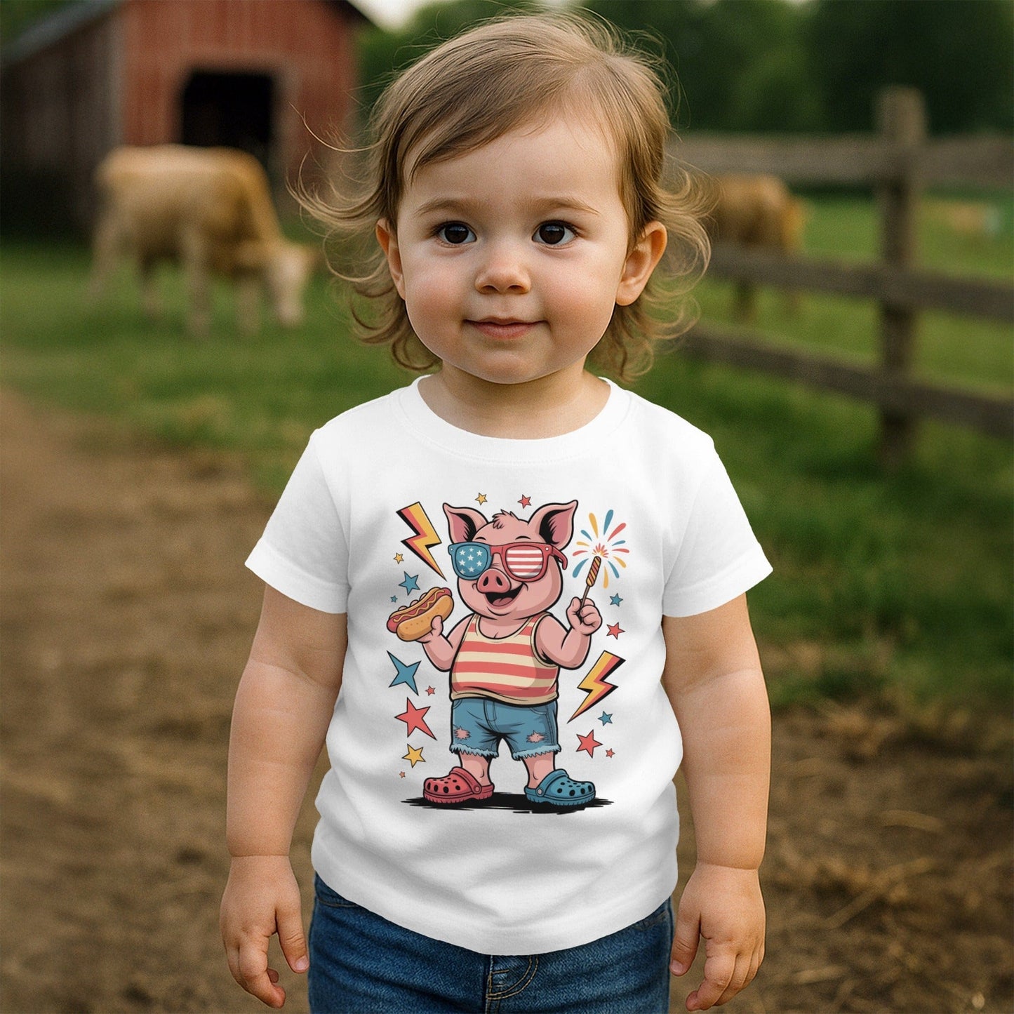 Festive 4th Pig T-shirt (Toddler)