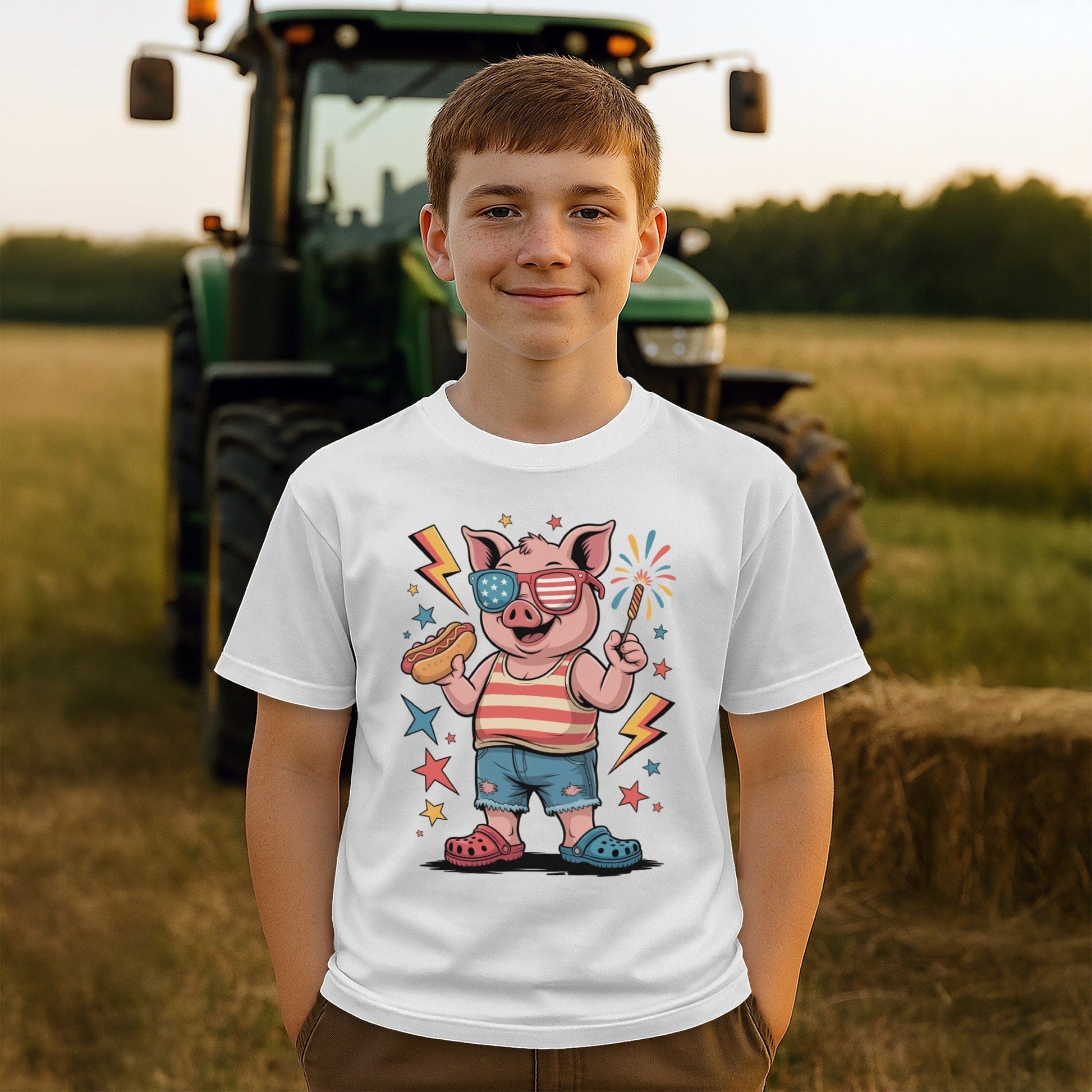 Festive 4th Pig T-shirt (Youth)