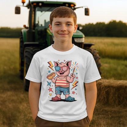 Festive 4th Pig T-shirt (Youth)