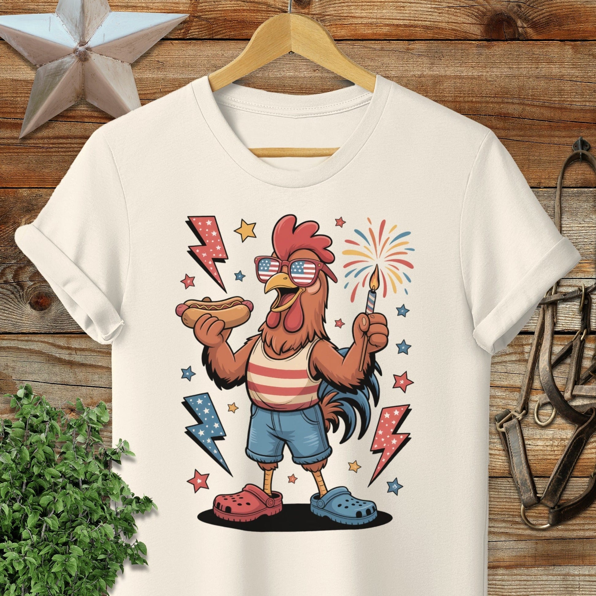 Festive 4th Rooster T-Shirt
