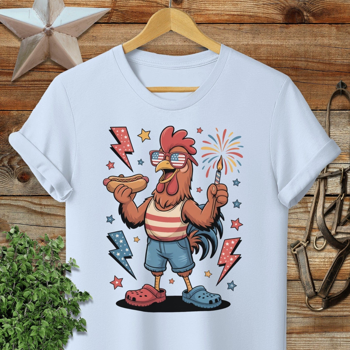 Festive 4th Rooster T-Shirt