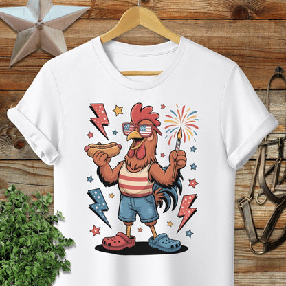 Festive 4th Rooster T-Shirt