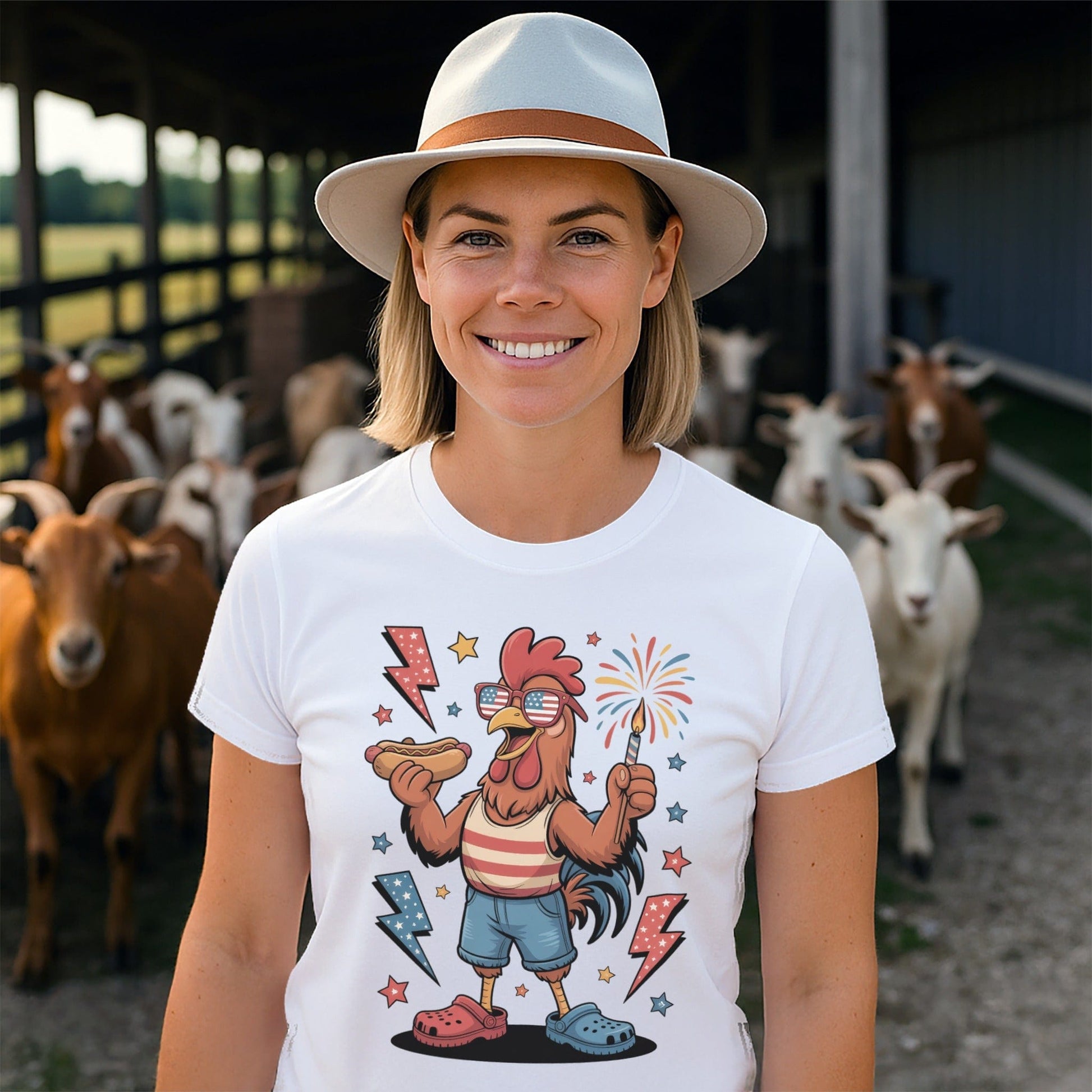 Festive 4th Rooster T-shirt