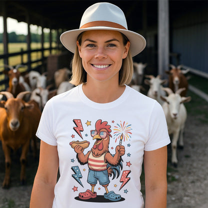 Festive 4th Rooster T-shirt