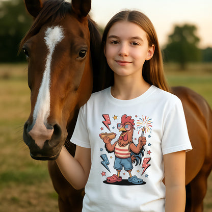 Festive 4th Rooster T-shirt (Youth)