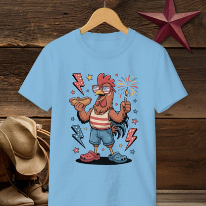 Festive 4th Rooster T-shirt (Youth)