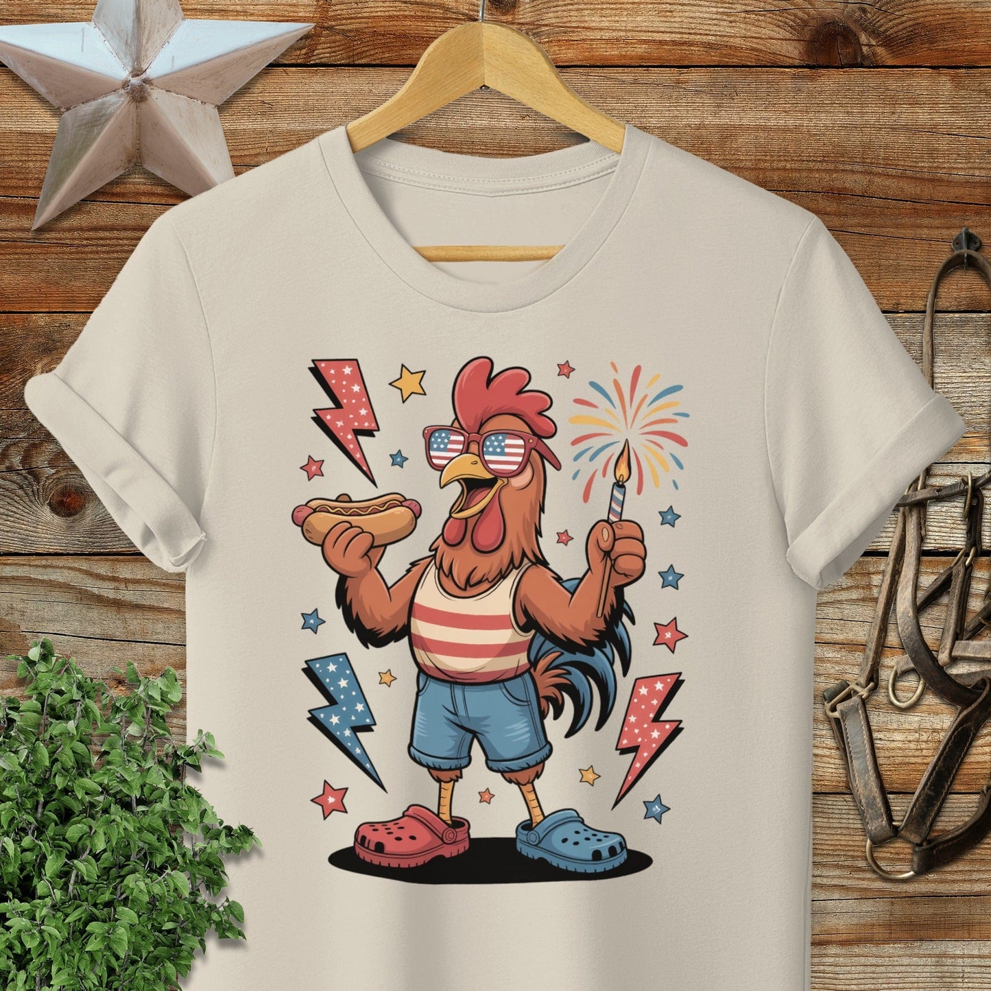 Festive 4th Rooster T-shirt