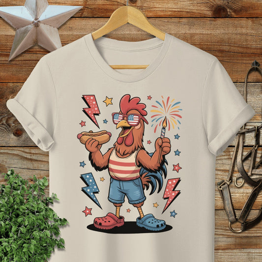 Festive 4th Rooster T-shirt