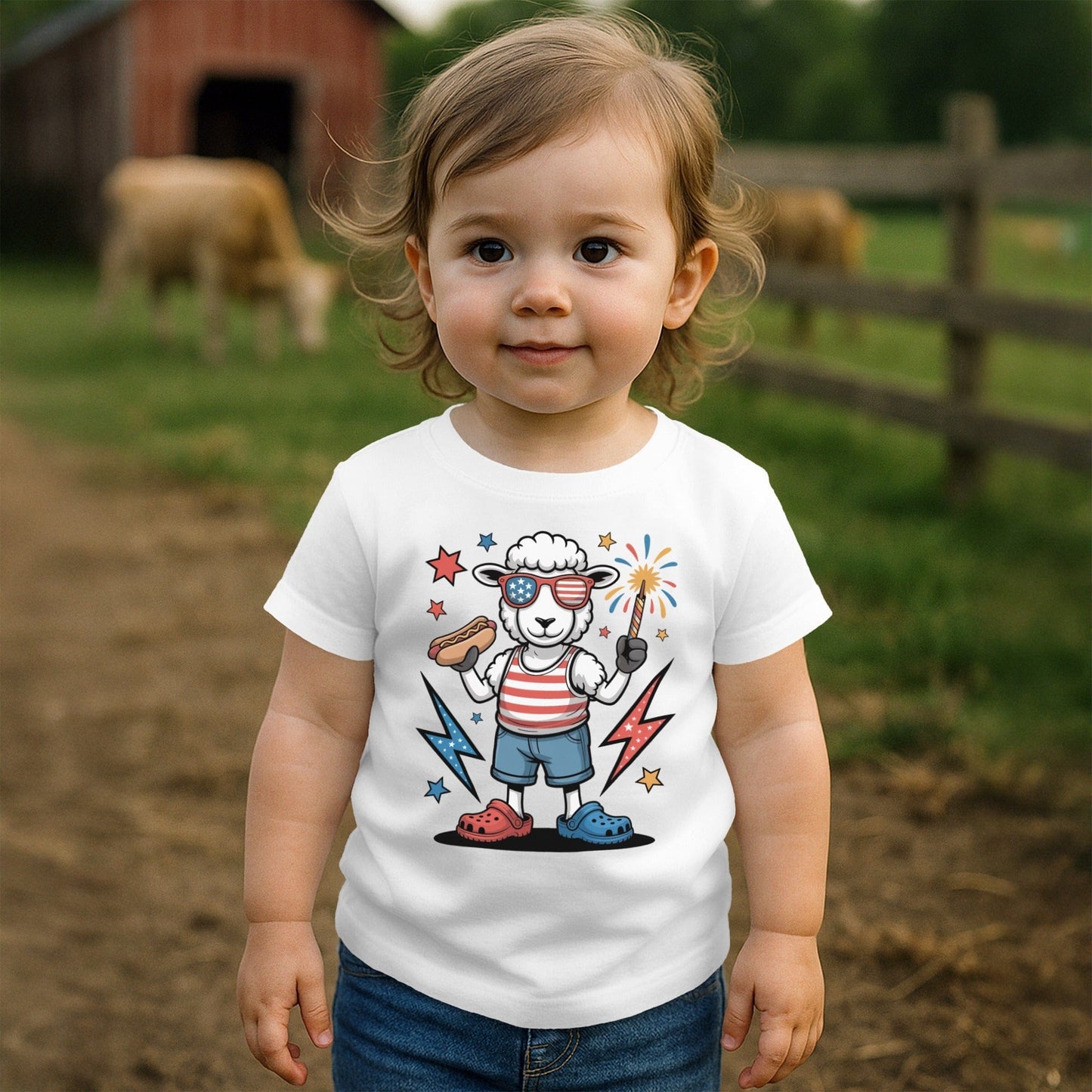 Festive 4th Sheep T-shirt (Toddler)