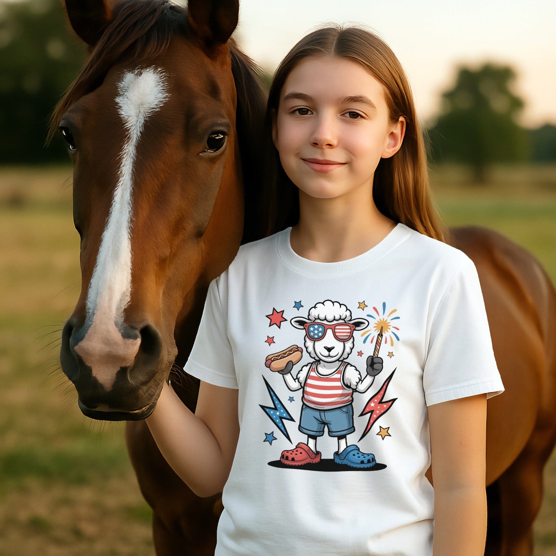Festive 4th Sheep T-shirt (Youth)