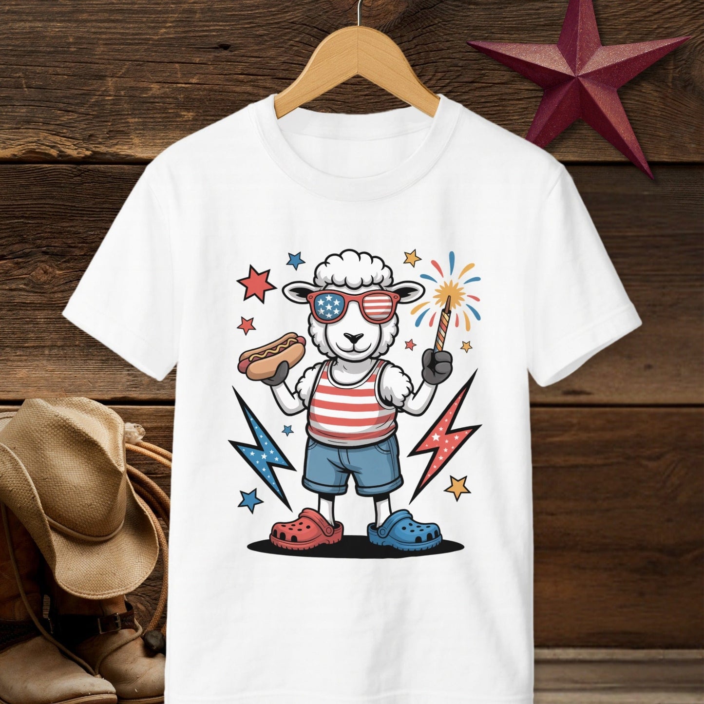 Festive 4th Sheep T-shirt (Youth)