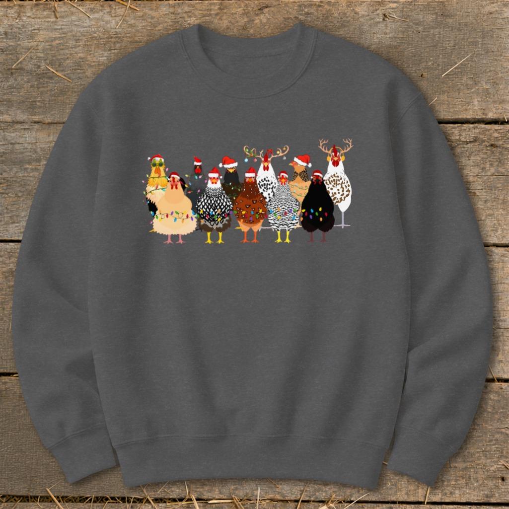 Festive Chickens Sweatshirt