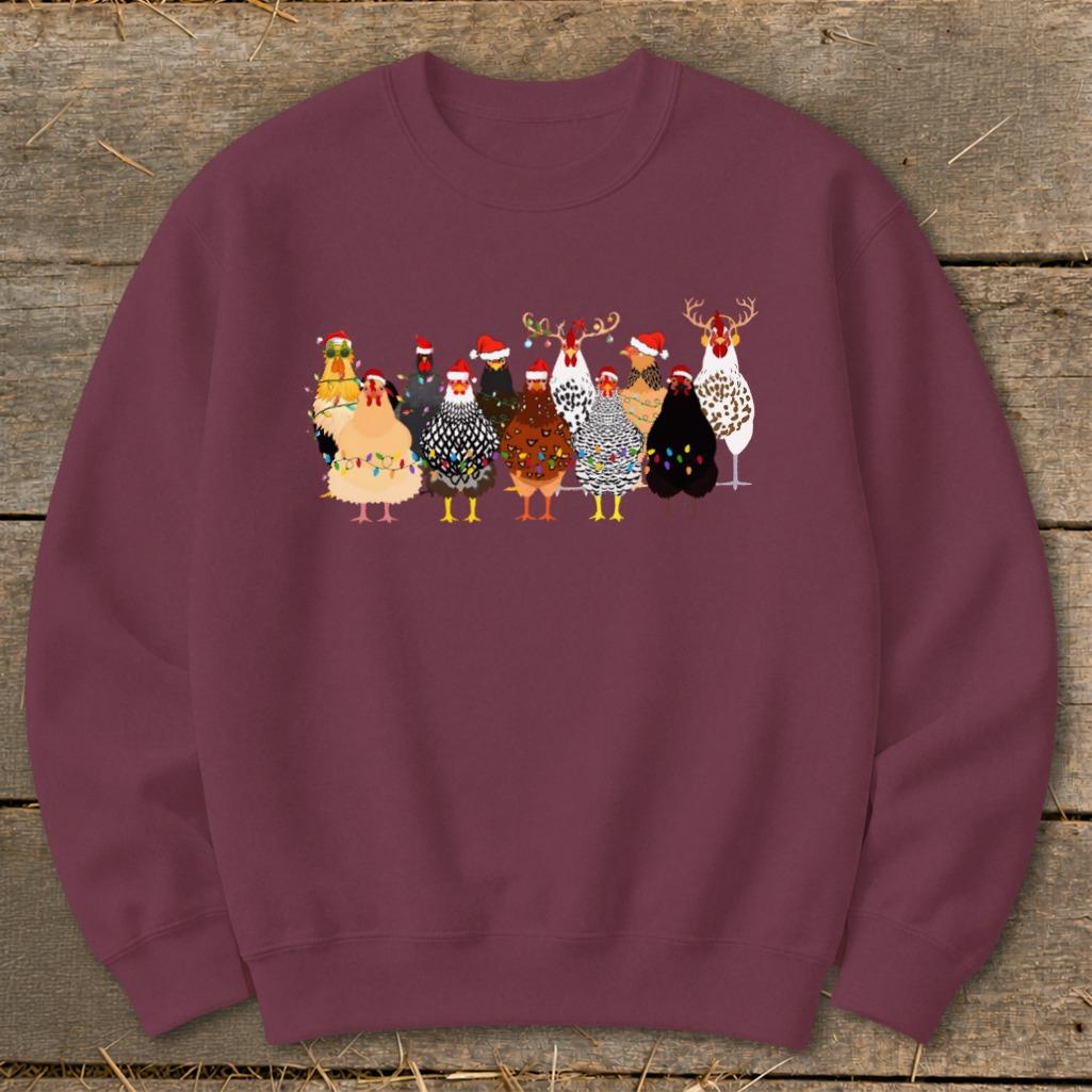 Festive Chickens Sweatshirt