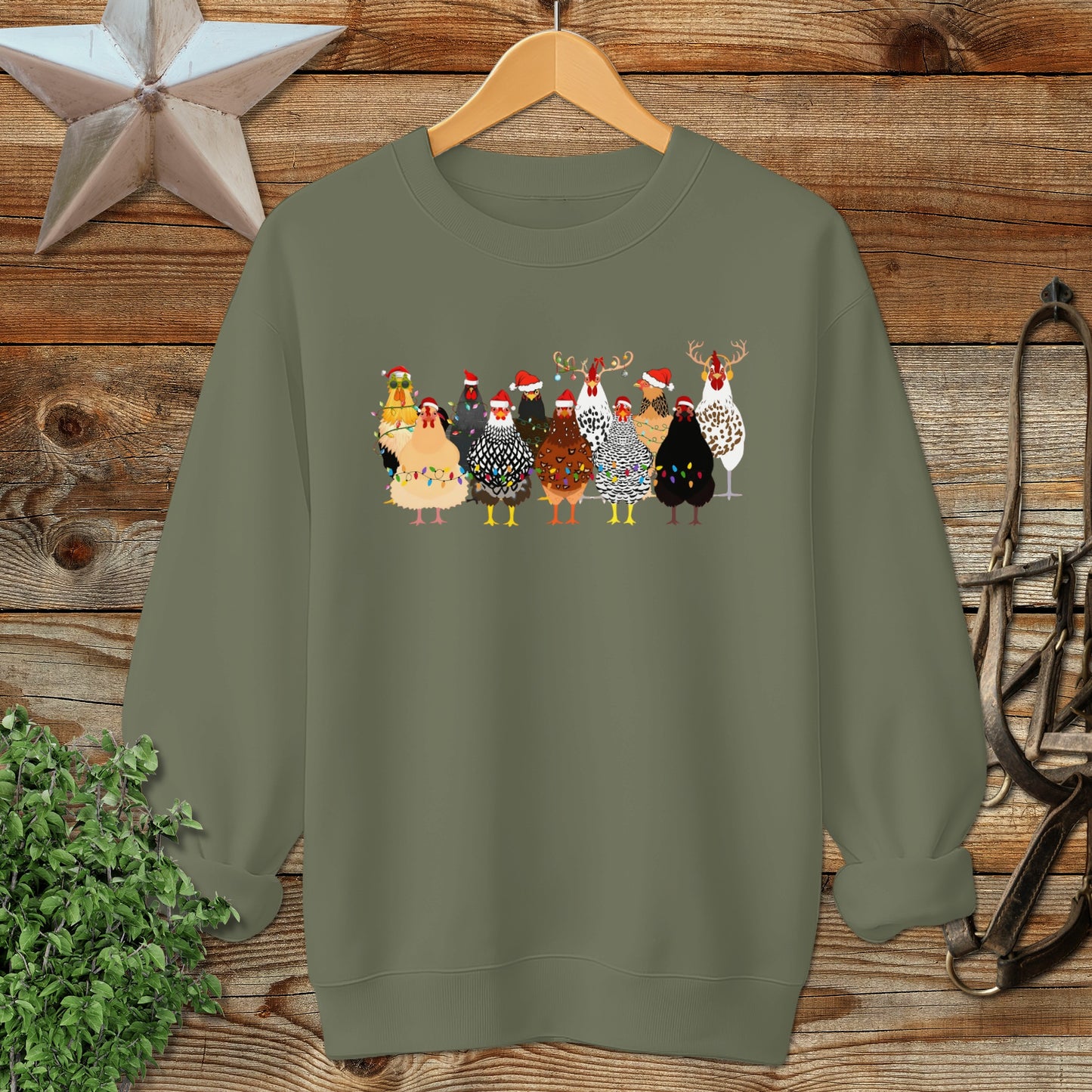 Festive Chickens Sweatshirt