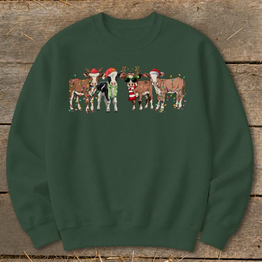 Festive Cows Sweatshirt