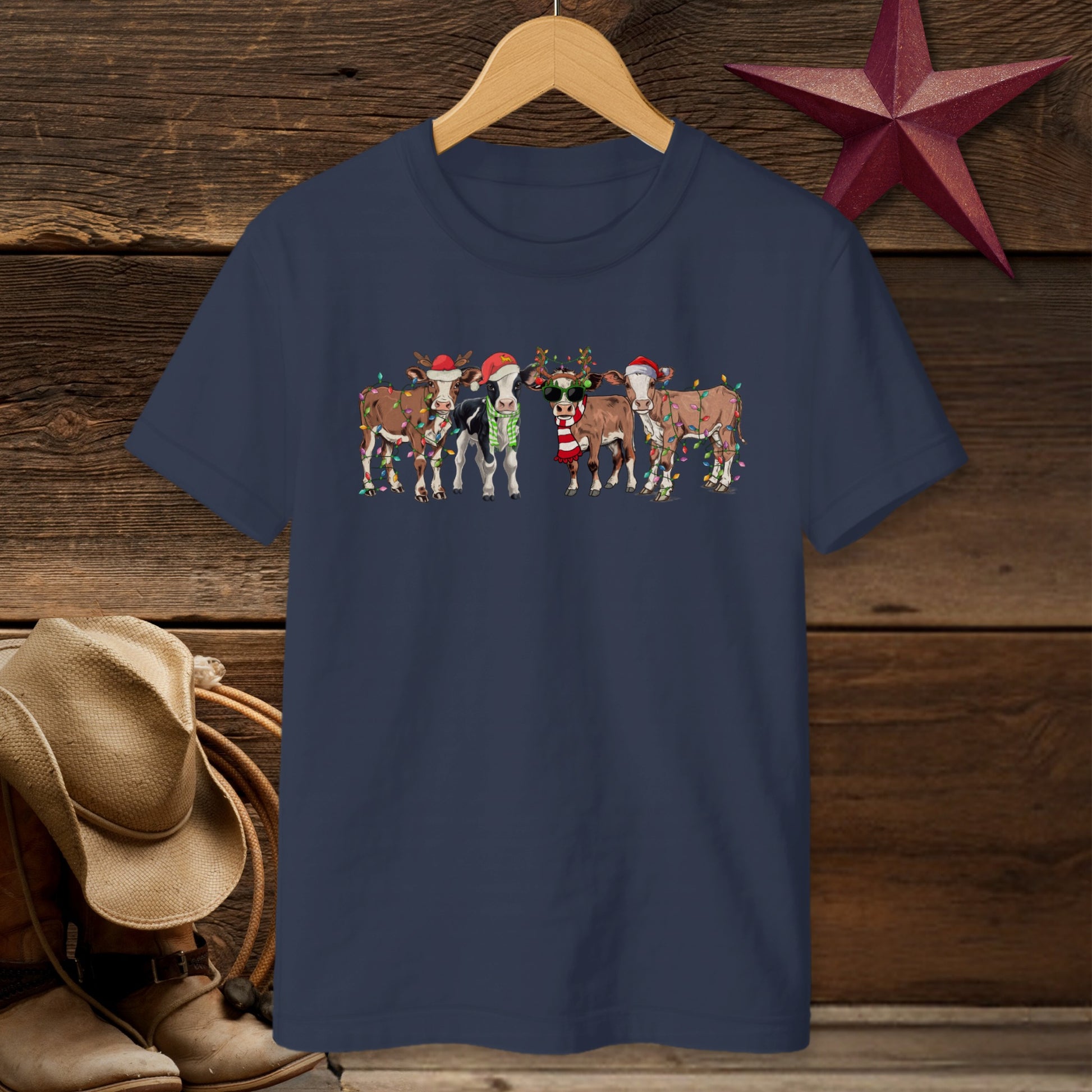 Festive Cows T-Shirt (Youth)