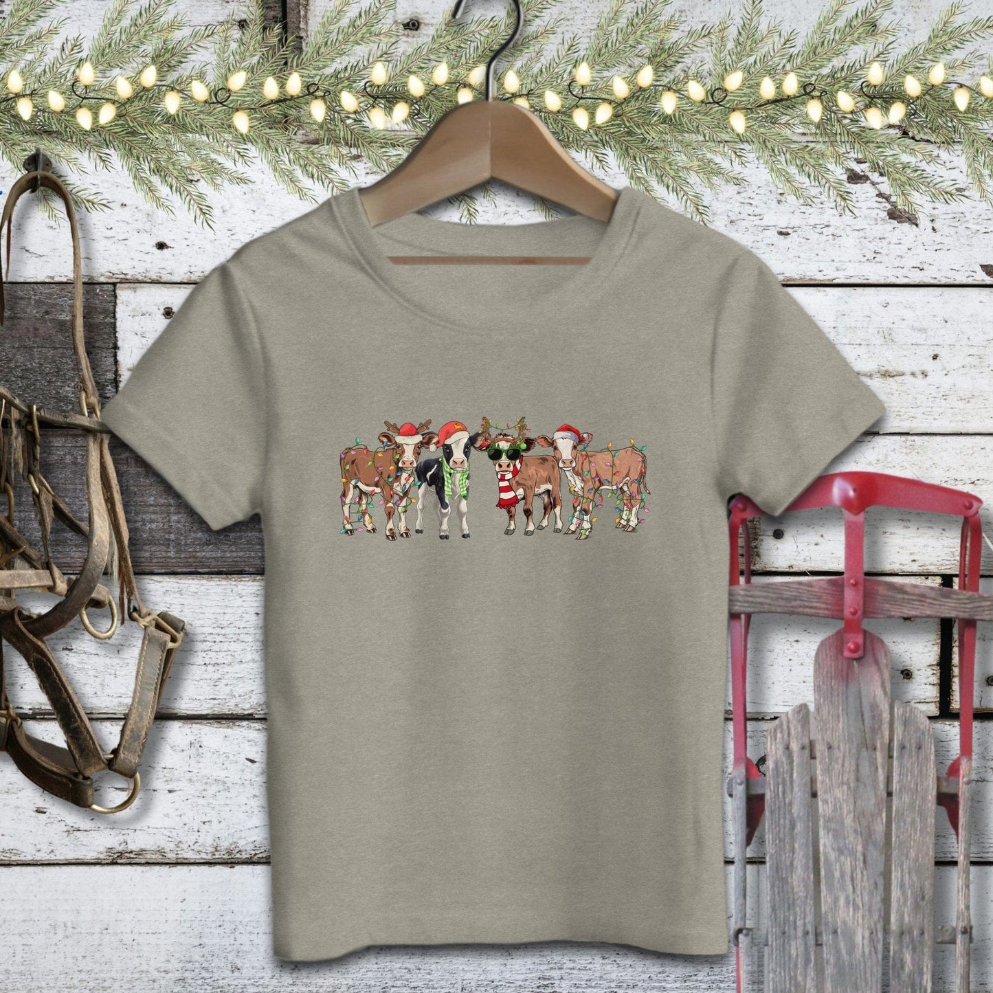 Festive Cows Youth Shirt