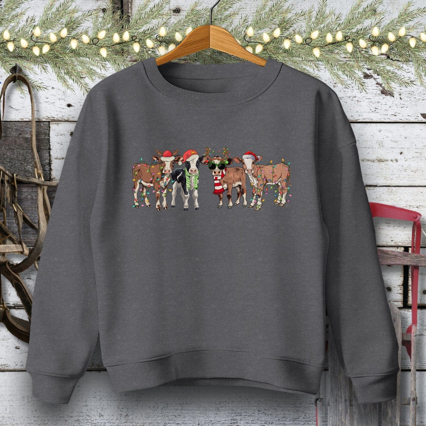 Festive Cows Youth Shirt